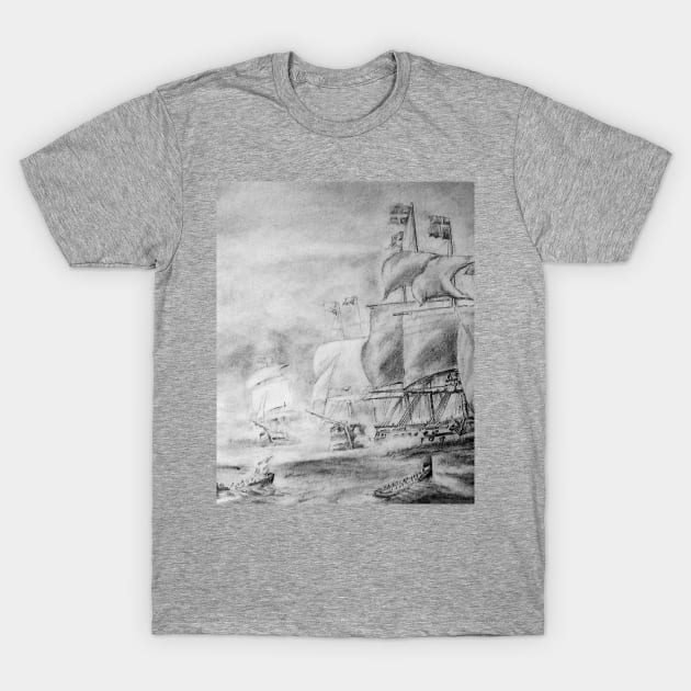 !7th century naval warfare T-Shirt by Rene Martin